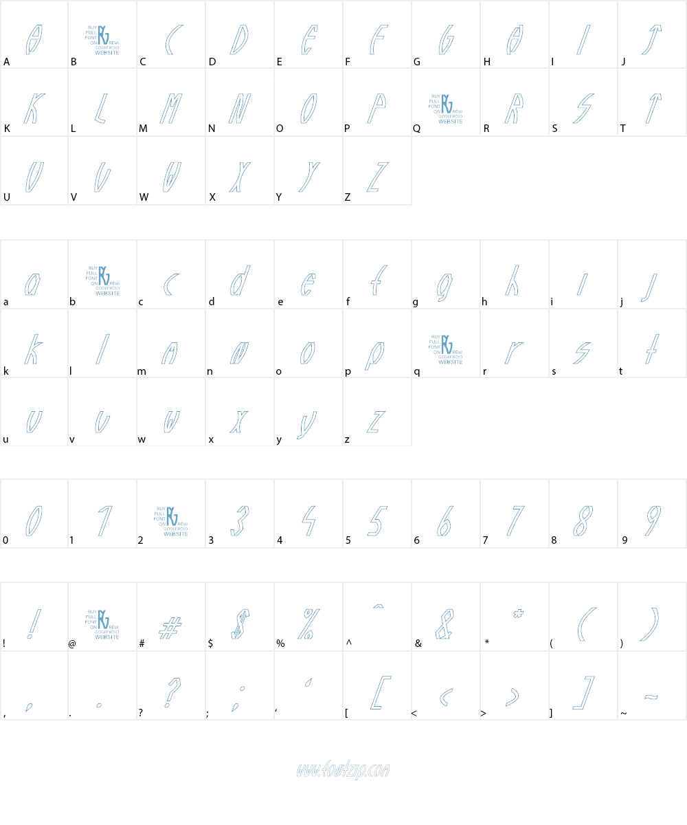 Guazhiru Font Character